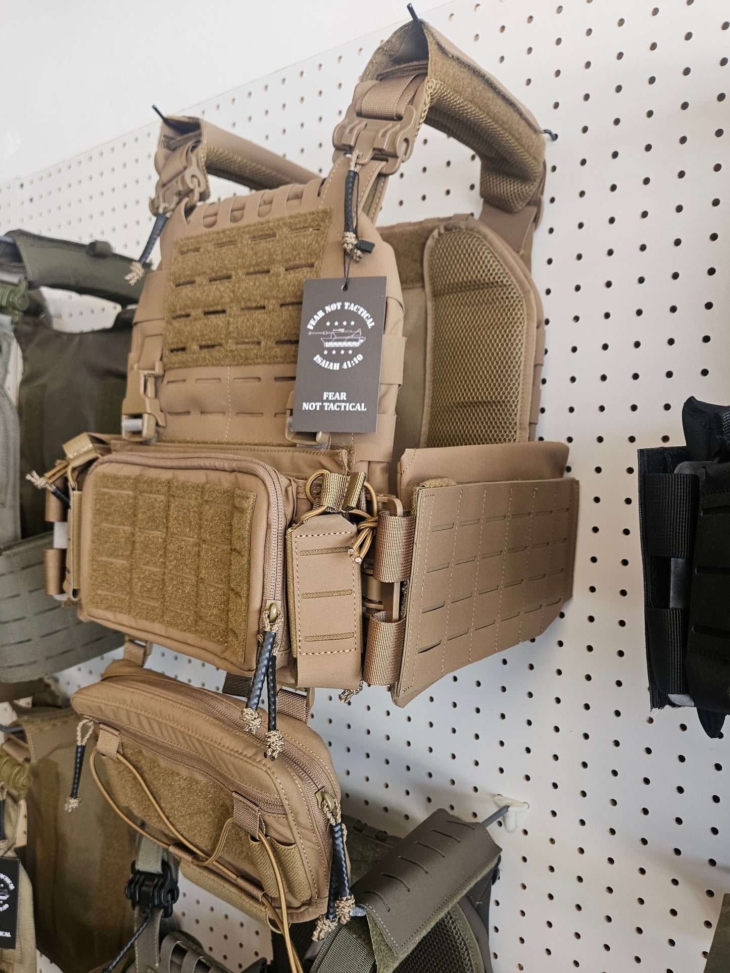 Tan Plate Carrier w/ Chest Rig