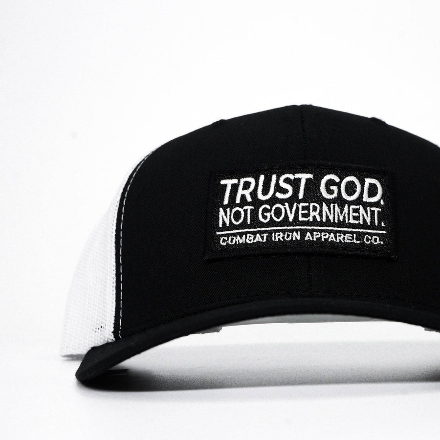 Trust God Noth The Government Hat Combat Iron
