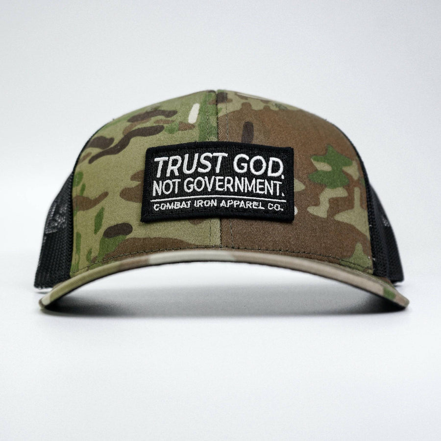 Trust God Noth The Government Hat Combat Iron