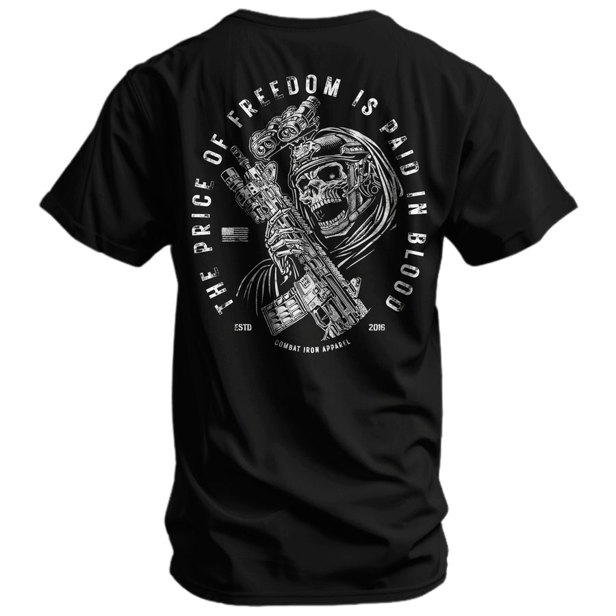 The Price of freedom is Payed In Blood Shirt Combat Iron