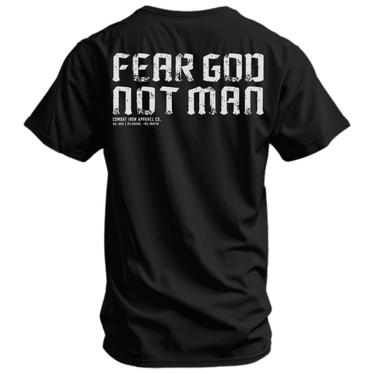 Fear God Not Man Men's T-Shirt black Combat Iron