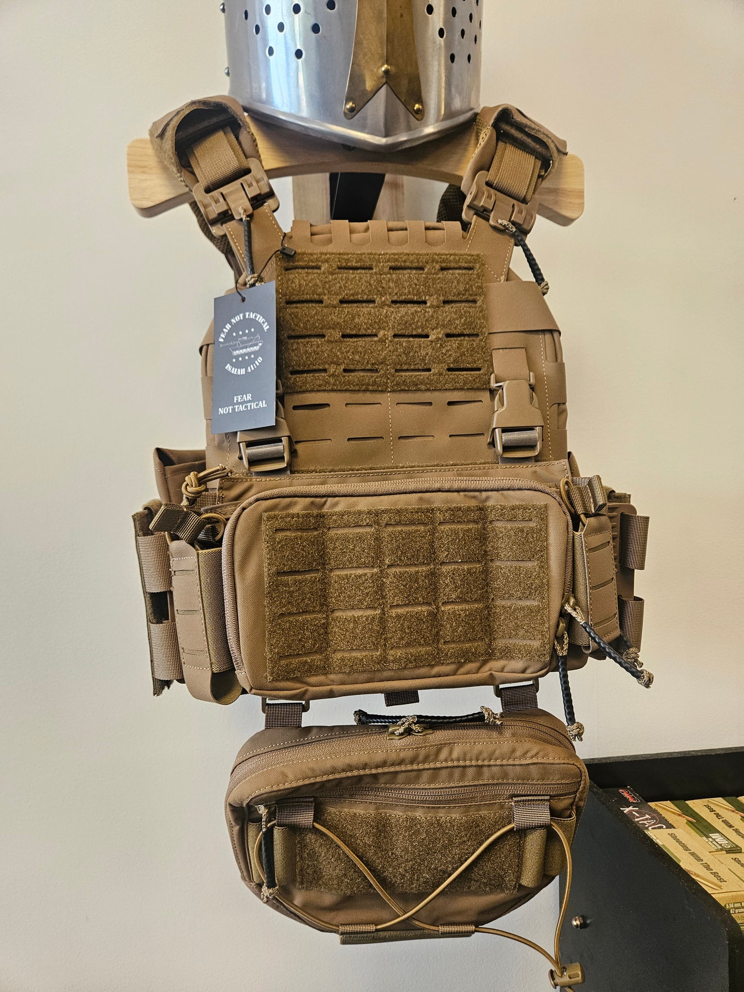 Tan Plate Carrier w/ Chest Rig