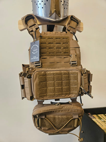 Tan Plate Carrier w/ Chest Rig