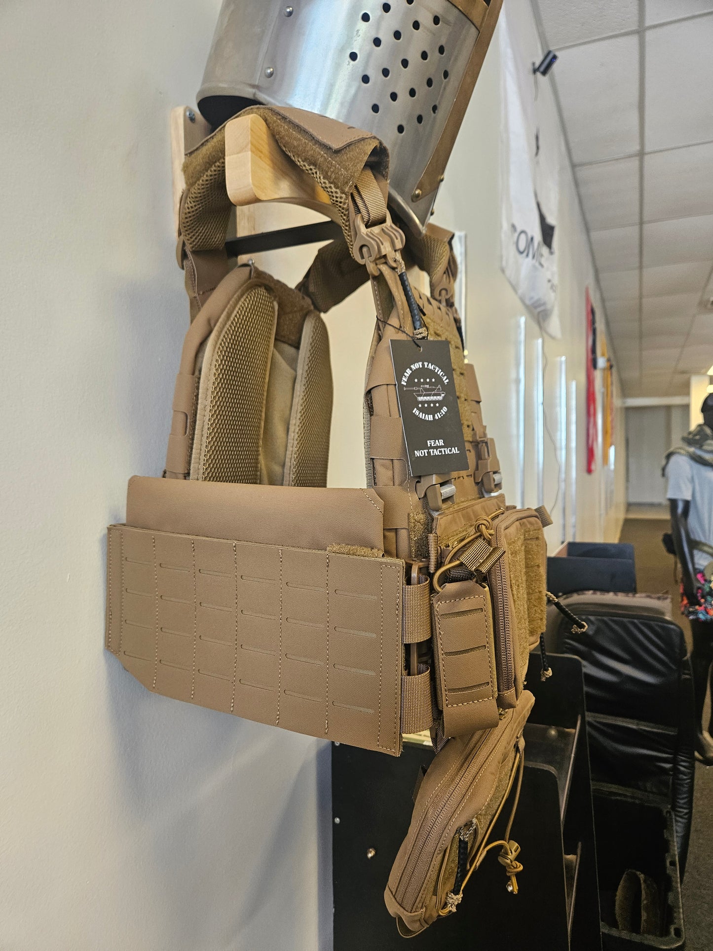 Tan Plate Carrier w/ Chest Rig