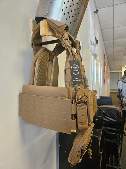 Tan Plate Carrier w/ Chest Rig