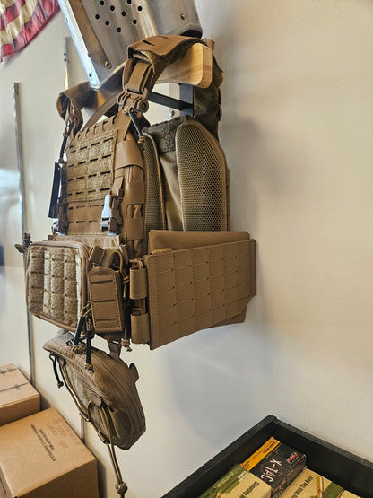 Tan Plate Carrier w/ Chest Rig