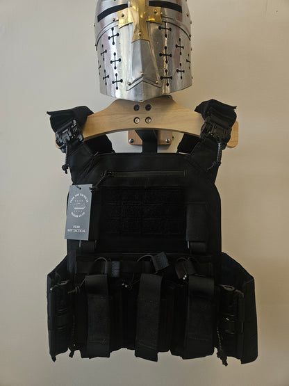 Black Plate Carrier w/ Tripple Mag Pouch