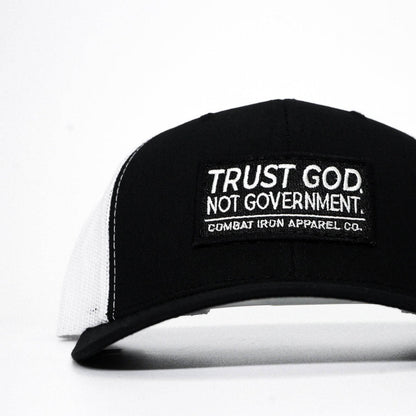 Trust God Noth The Government Hat Combat Iron