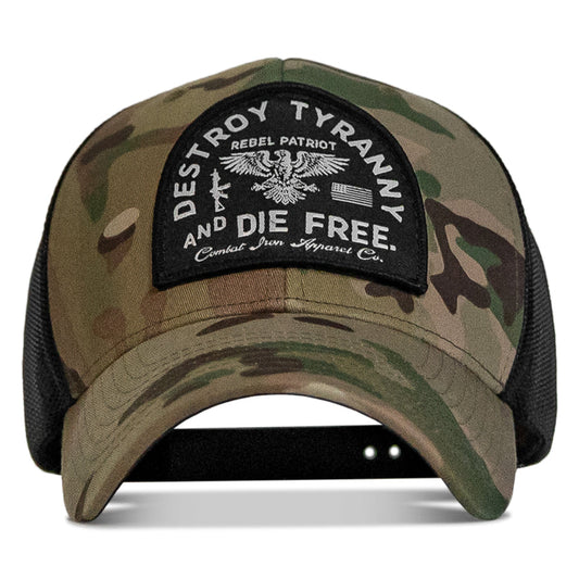 Destroy Tyranny And Die Free Hat Combat Iron
